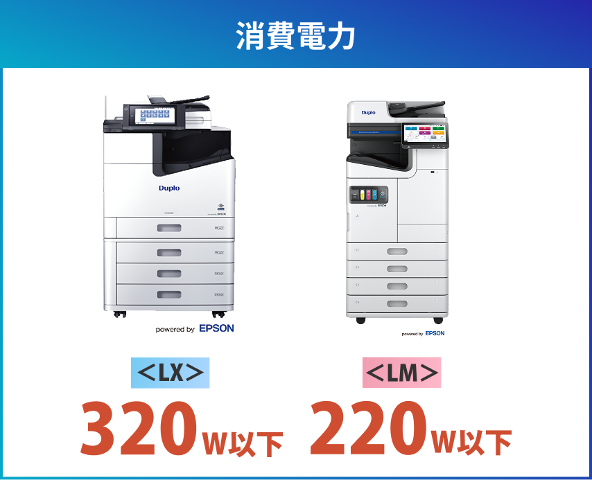 消費電力 LX 320w以下 LM 220W以下